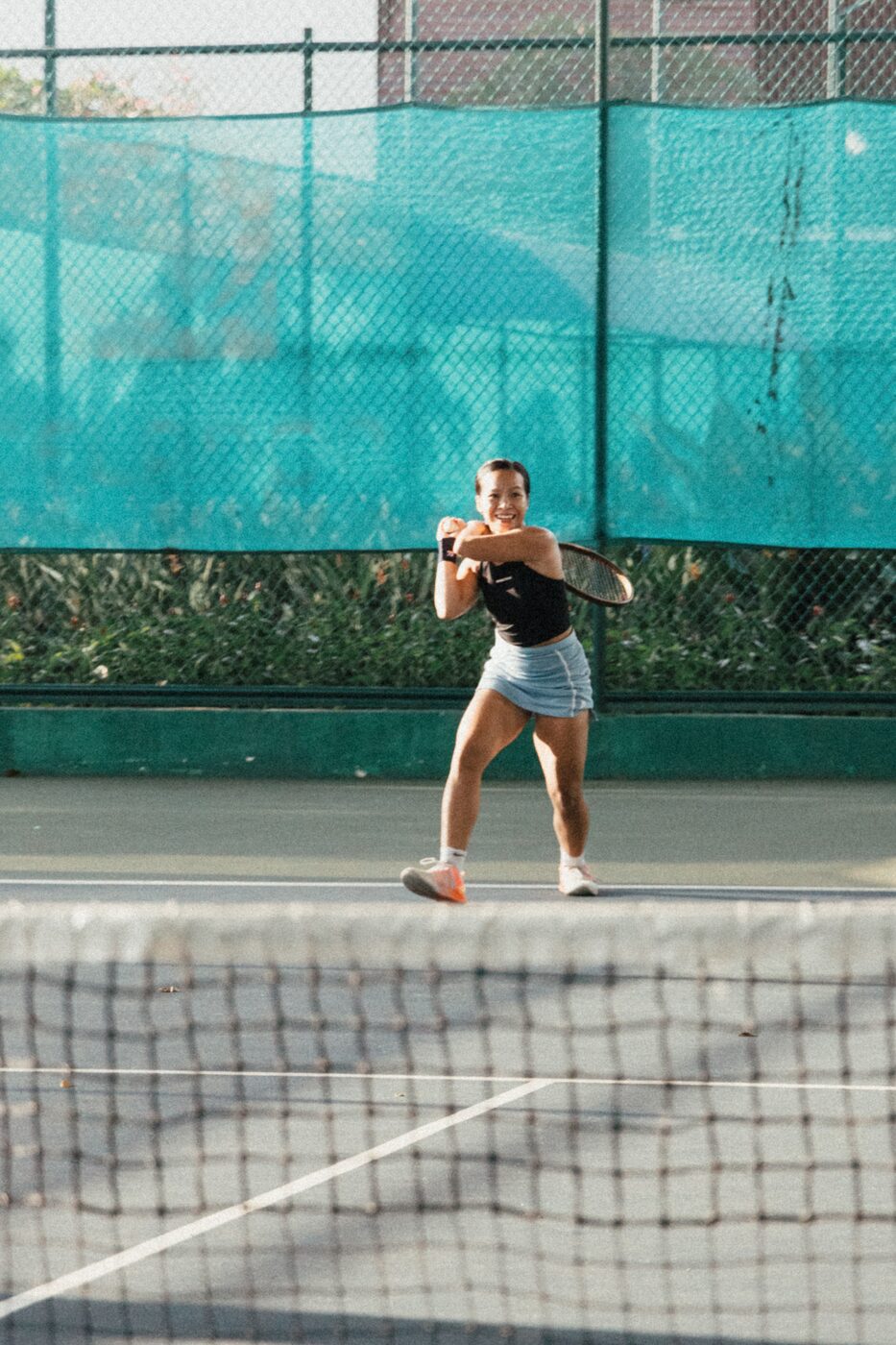 Backhand with a smile